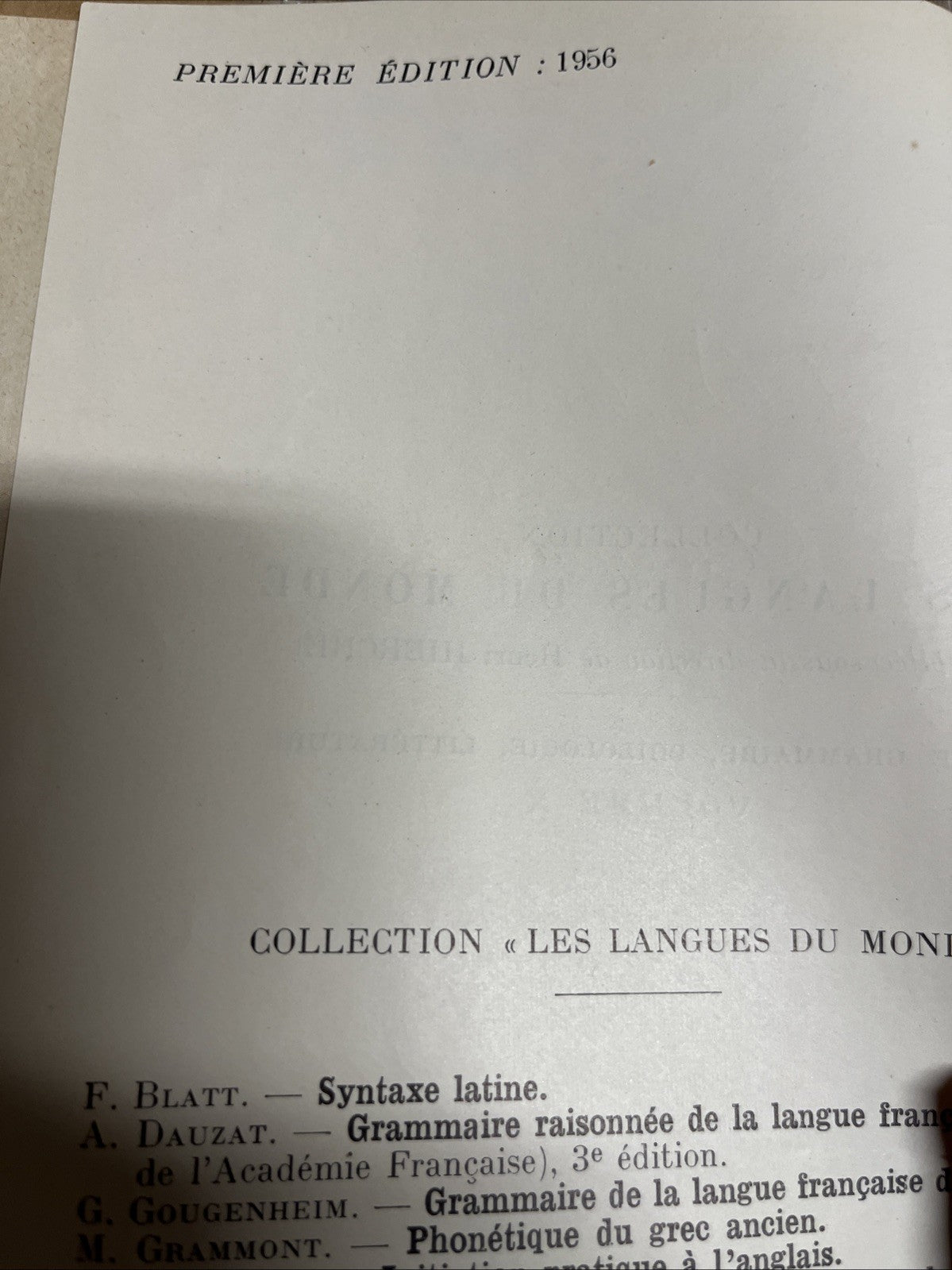 Histoire De La Langue Sanskrite - Renou, Louis Premier Edition 1956