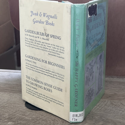 The Happy Gardener HLV Fletcher Poems Passages 1969 Hardcover w/ Thomas Bewick