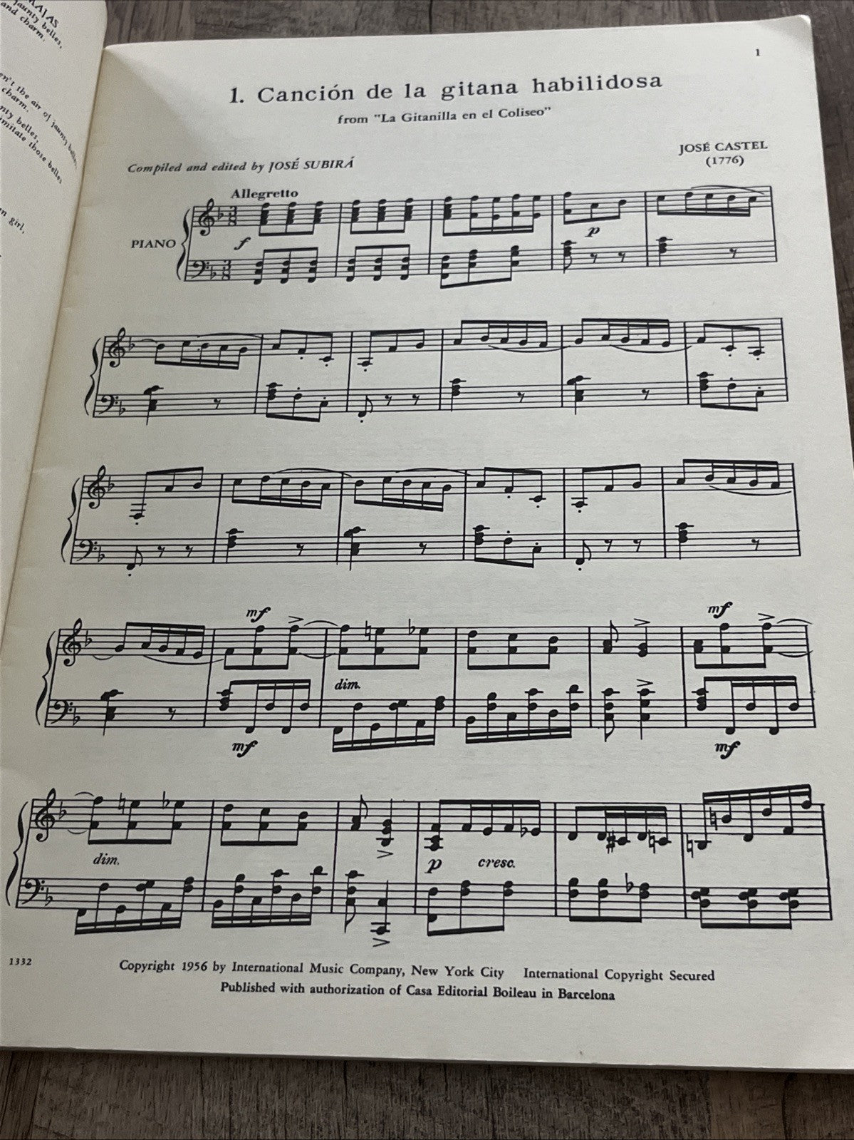 Spanish Songs of 18th Century ( Tonadillaa Escenicas) For Voice & Piano ESP/ EN