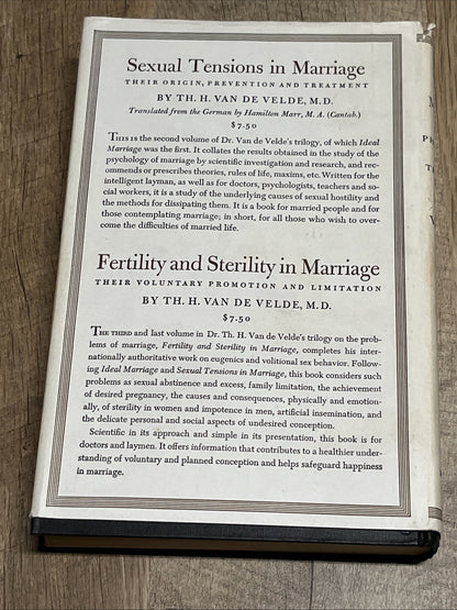 Ideal Marriage, Its Physiology and Techniques  Th. H. Van de Velde, M.D,