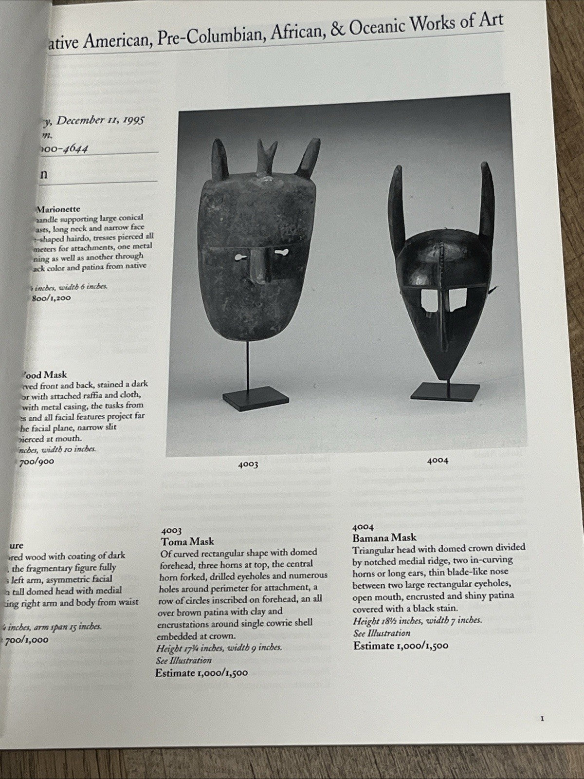 Native American, Pre-Columbian, African, Oceanic & Other Tribal Works Of Art