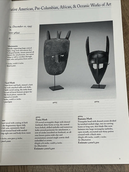 Native American, Pre-Columbian, African, Oceanic & Other Tribal Works Of Art
