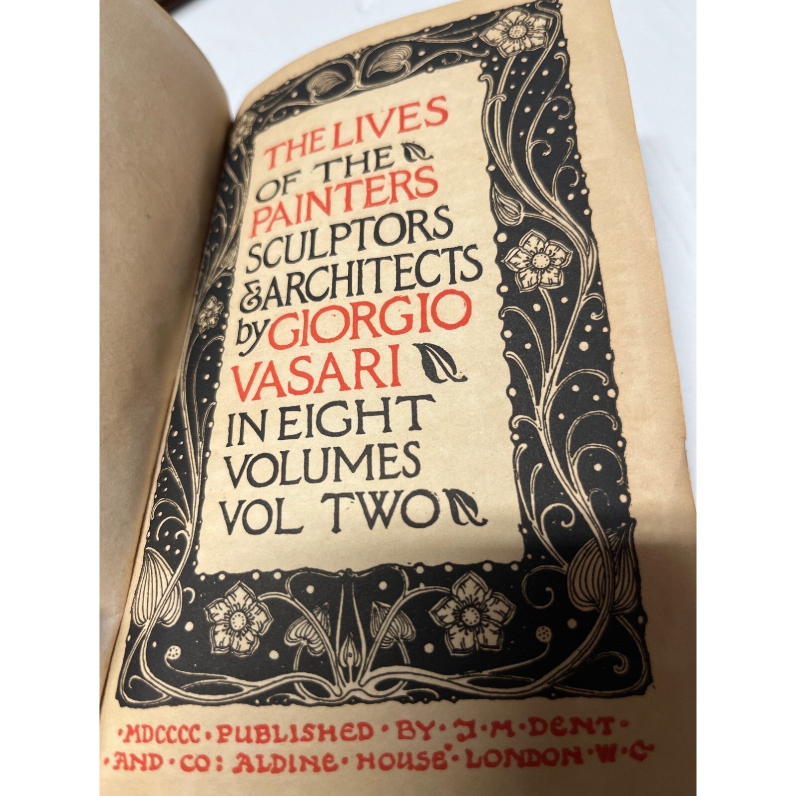 The Lives Of The Painters Sculptors and Architects Volume 2 Giorgio Vasari 1900s