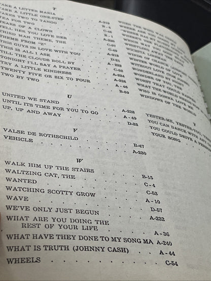Requestfully Yours Sheet Music,Four Individually Indexed Sections Of Todays Hits