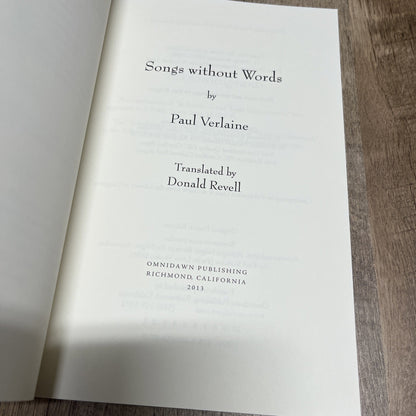 Songs without Words By Paul Verlaine (Paperback) 2013