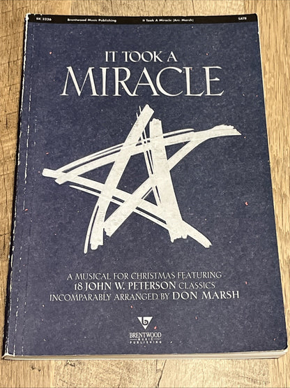 Lot Of 10 It Took A Miracle 18 John W Peterson Classics A Musical For Christmas