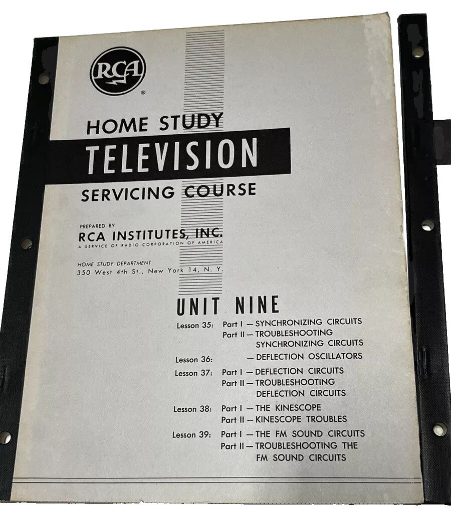 RCA Home Study Television Servicing Course, Unit Nine 1952