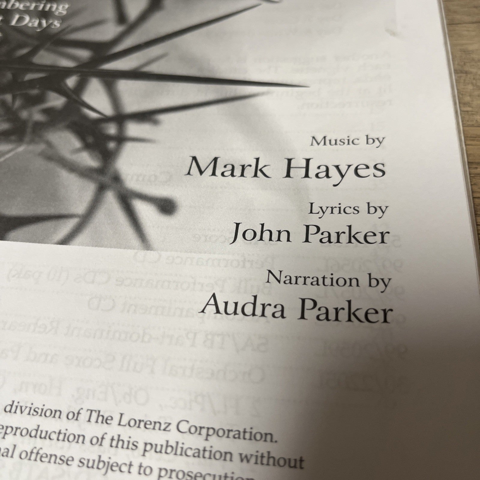 Forsaken Remembering the Last Days of Christ; by Mark Hayes, John Parker, Audra