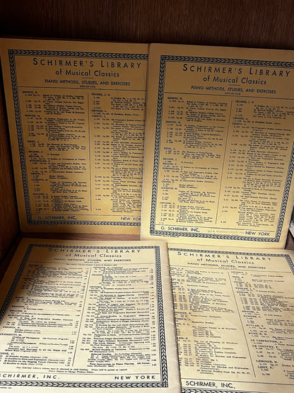 Schirmer's Library of Musical Classics Lot of 4 ( Vol 45 . 139. 162. & Vol 766 )