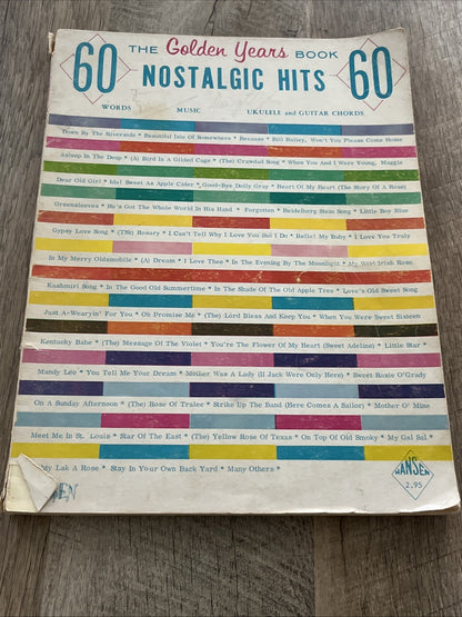 The Golden Years Book 60 Nostalgia Hits. Words Music. Ukulele And Guitar Chords
