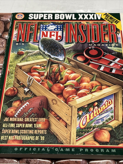Super Bowl XXXIV FOOTBALL PROGRAM St. LOUIS RAMS vs. TENNESSEE TITANS