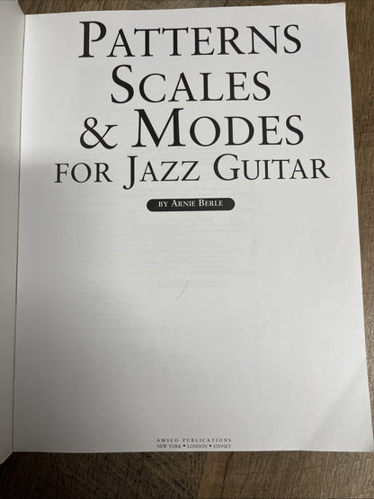 Music Sales Patterns, Scales and Modes for Jazz Guitar Book By Arnie Berle