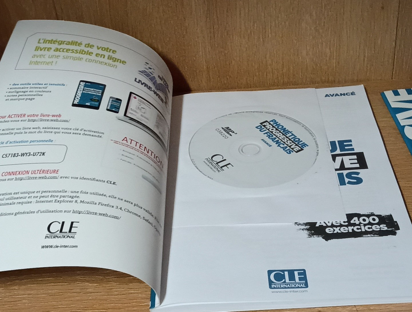 A-C Motron - Phonetique progressive 2e  edition   Livre avance  CD MP3 Lot of 2