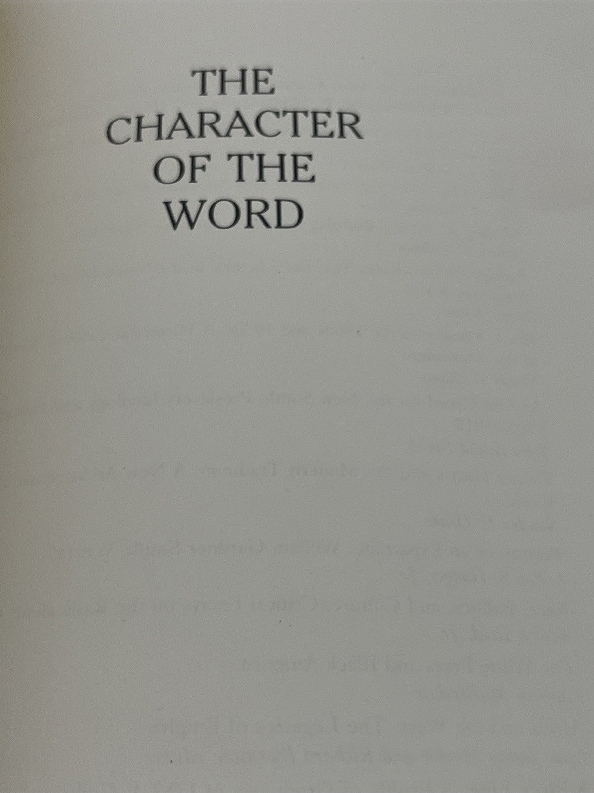 THE CHARACTER OF THE WORD: THE TEXTS OF ZORA NEALE HURSTON By Karla F C Holloway