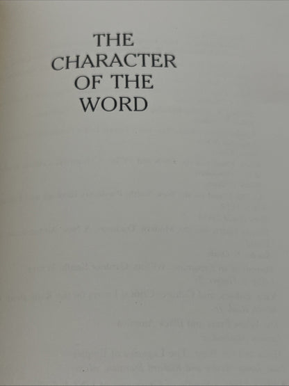 THE CHARACTER OF THE WORD: THE TEXTS OF ZORA NEALE HURSTON By Karla F C Holloway