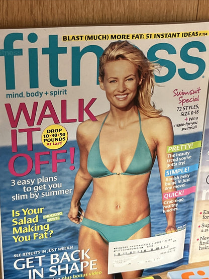 8 PC Fitness Magazine  WALK IT OFF Bikini Abs Flat , Bell Bulge Weight loss
