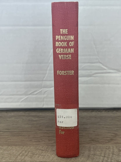the penguin book of german verse by leonard foster 1959