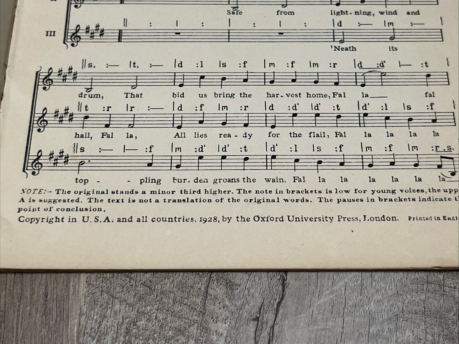 The Oxford Choral Songs from The OLD MASTERS Rounds And Canons By Mozart 1928