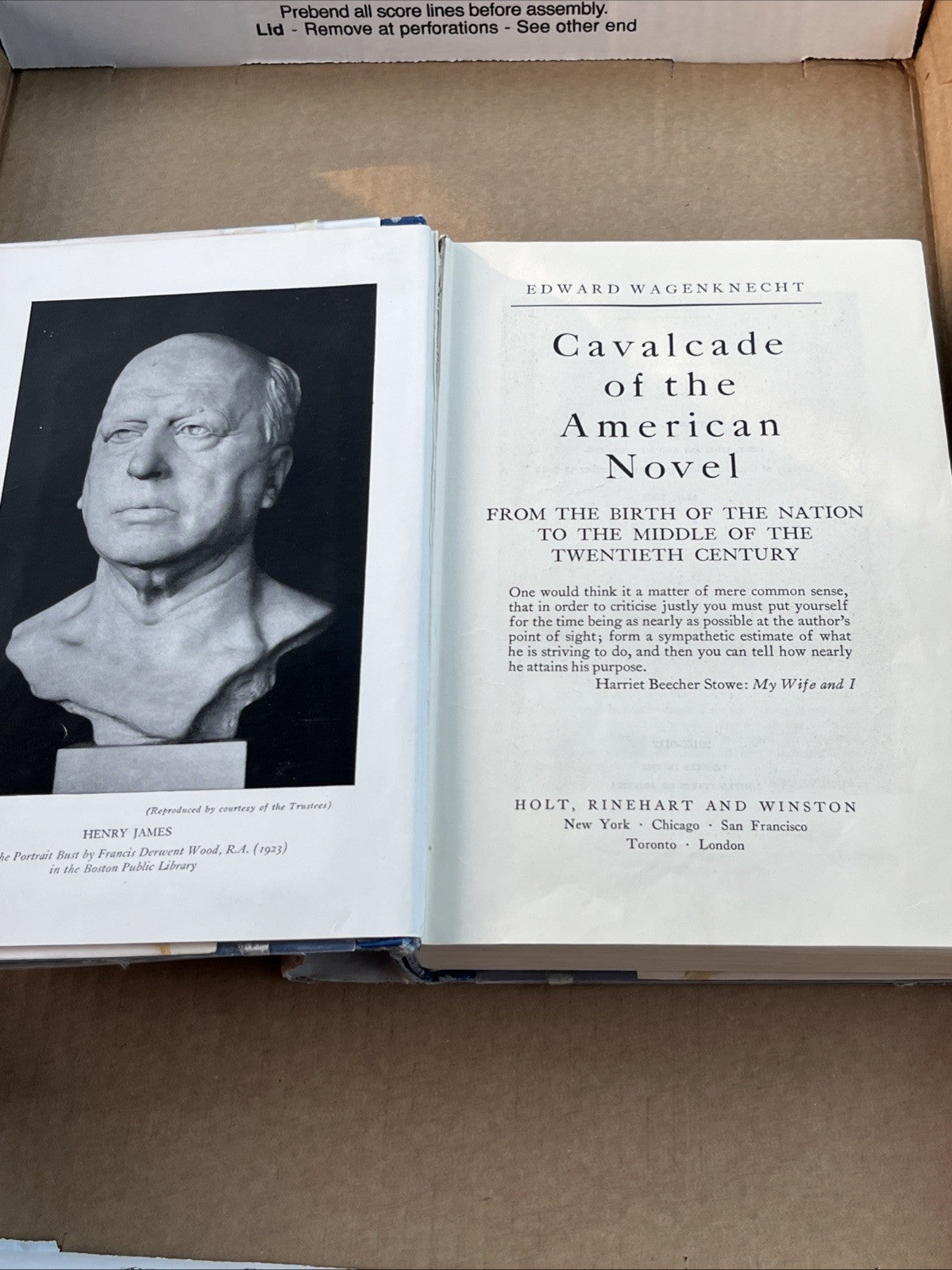 Calvalcade of the American Novel by Edward Wagenknecht (1965)