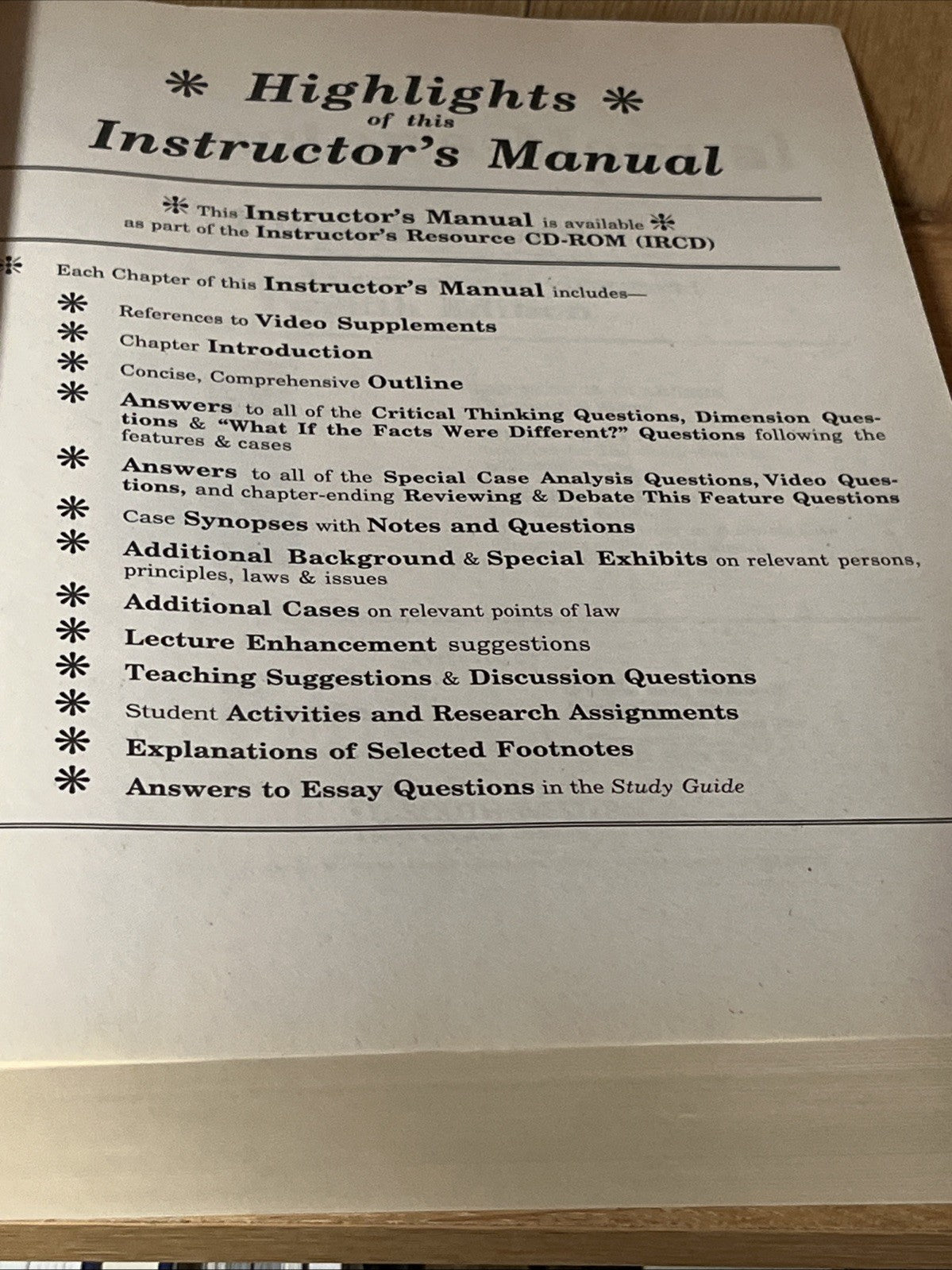 Business Law: Text & Cases Instructor’s Manual, Legal,Ethical,12th Ed Roger