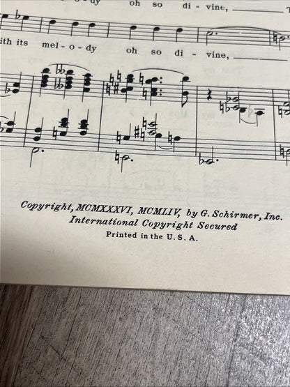 Schirmer’s Favorite Secular Duets For Various Voices - Song Book 1954
