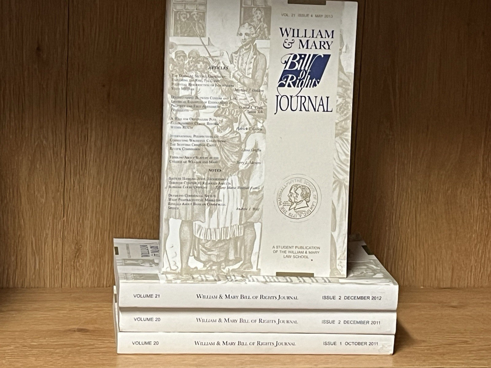 William & Mary Bill of Rights Journal Volume 21, Issue 2 & 4, Vol. 20 Issue 1 &2