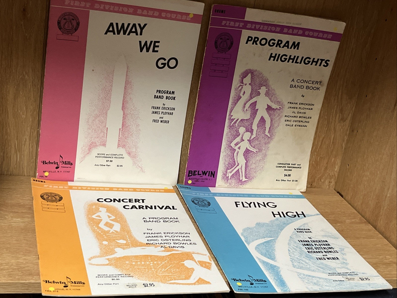 drum sheet music books first division band course Method Vintage 1960s Lot 4