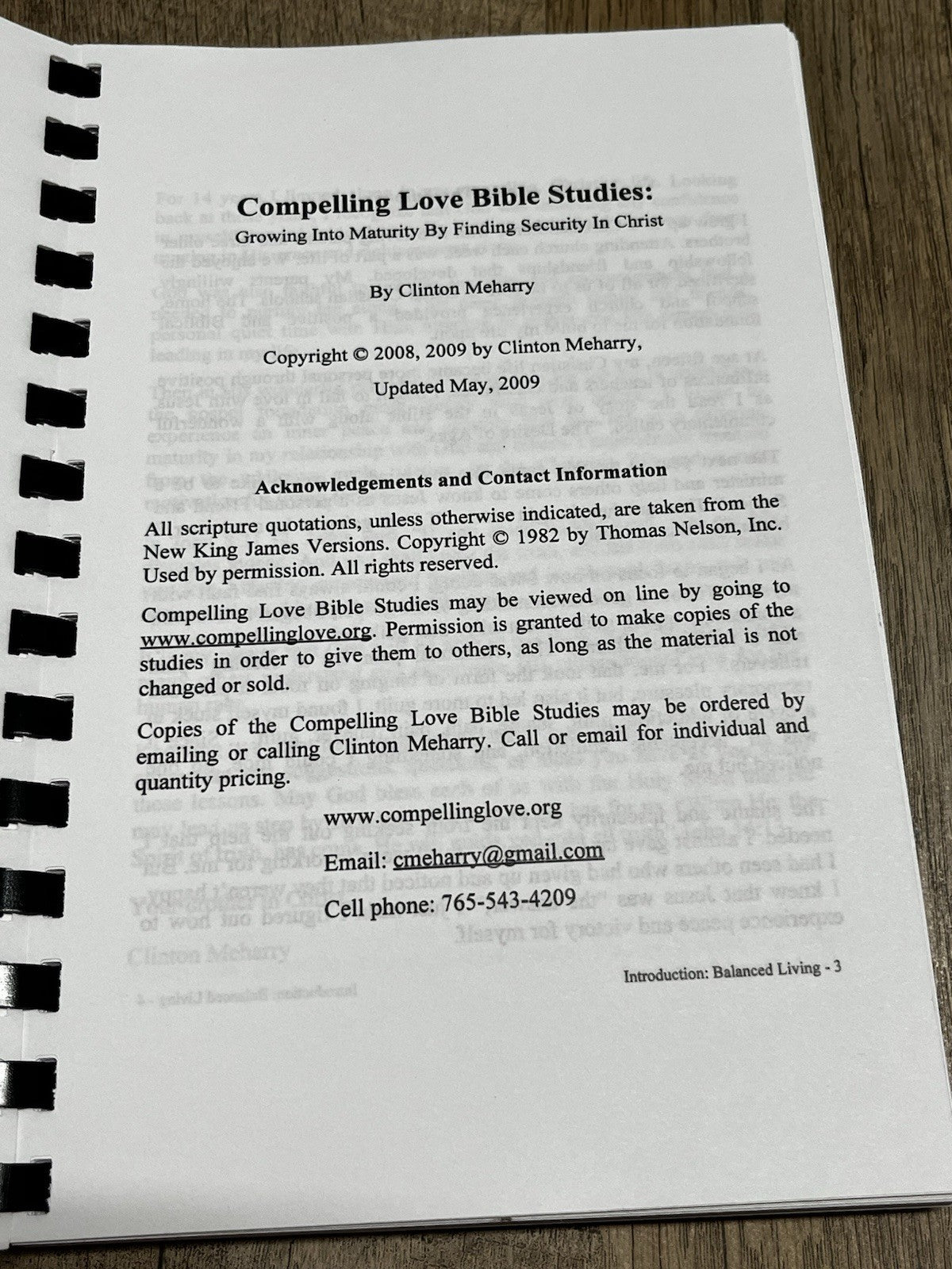 Growing into maturity by finding security in christ Lot Of 2 Clinton Meharry