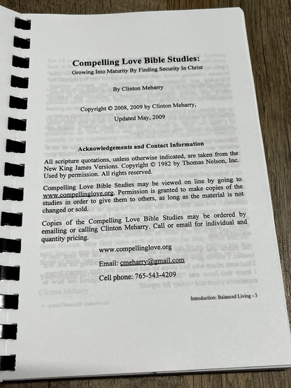 Growing into maturity by finding security in christ Lot Of 2 Clinton Meharry
