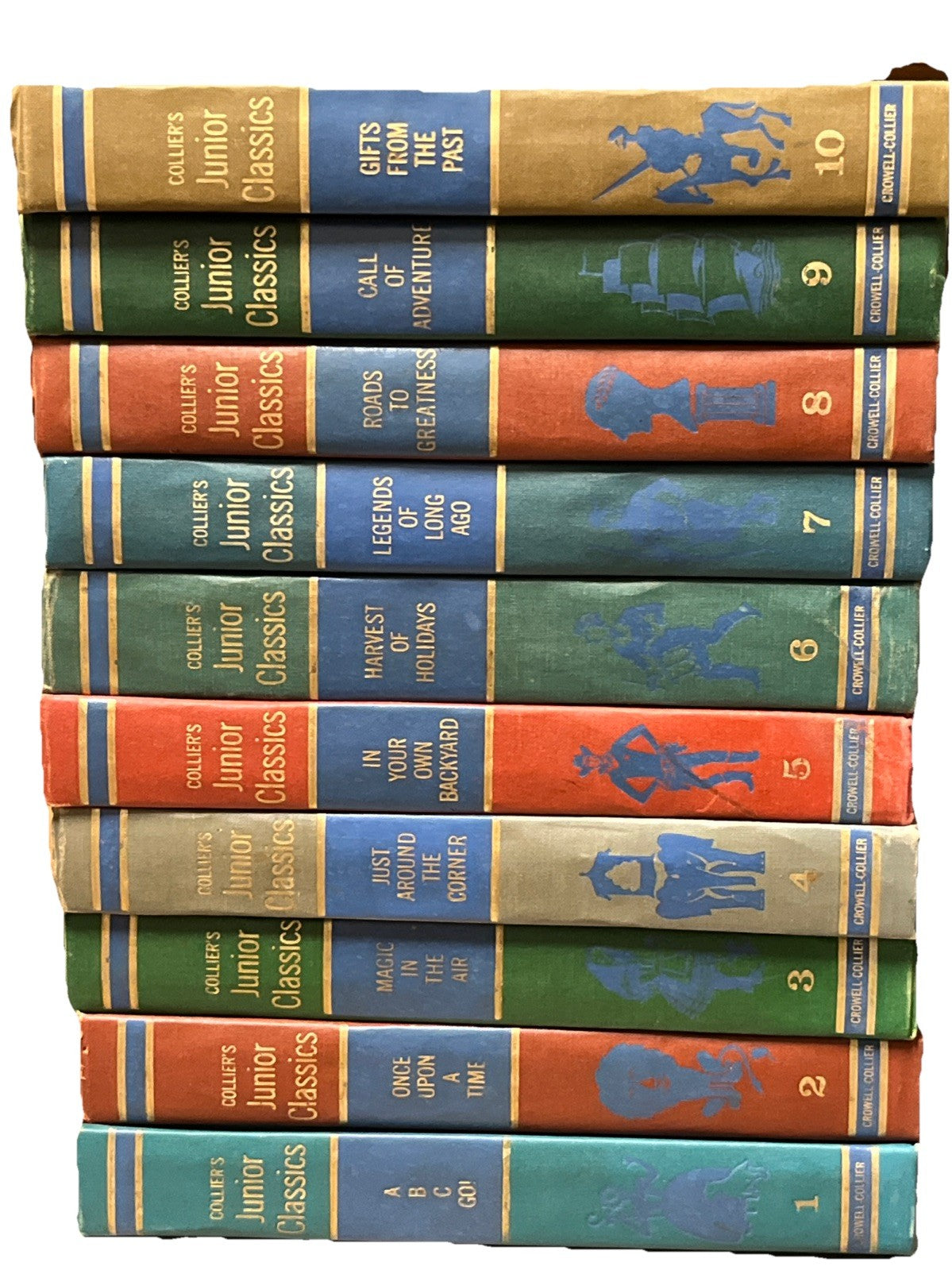 Colliers Junior Classics 1962, 1st Ed Sets 1 - 10 The Young Folks Shelf Of Books