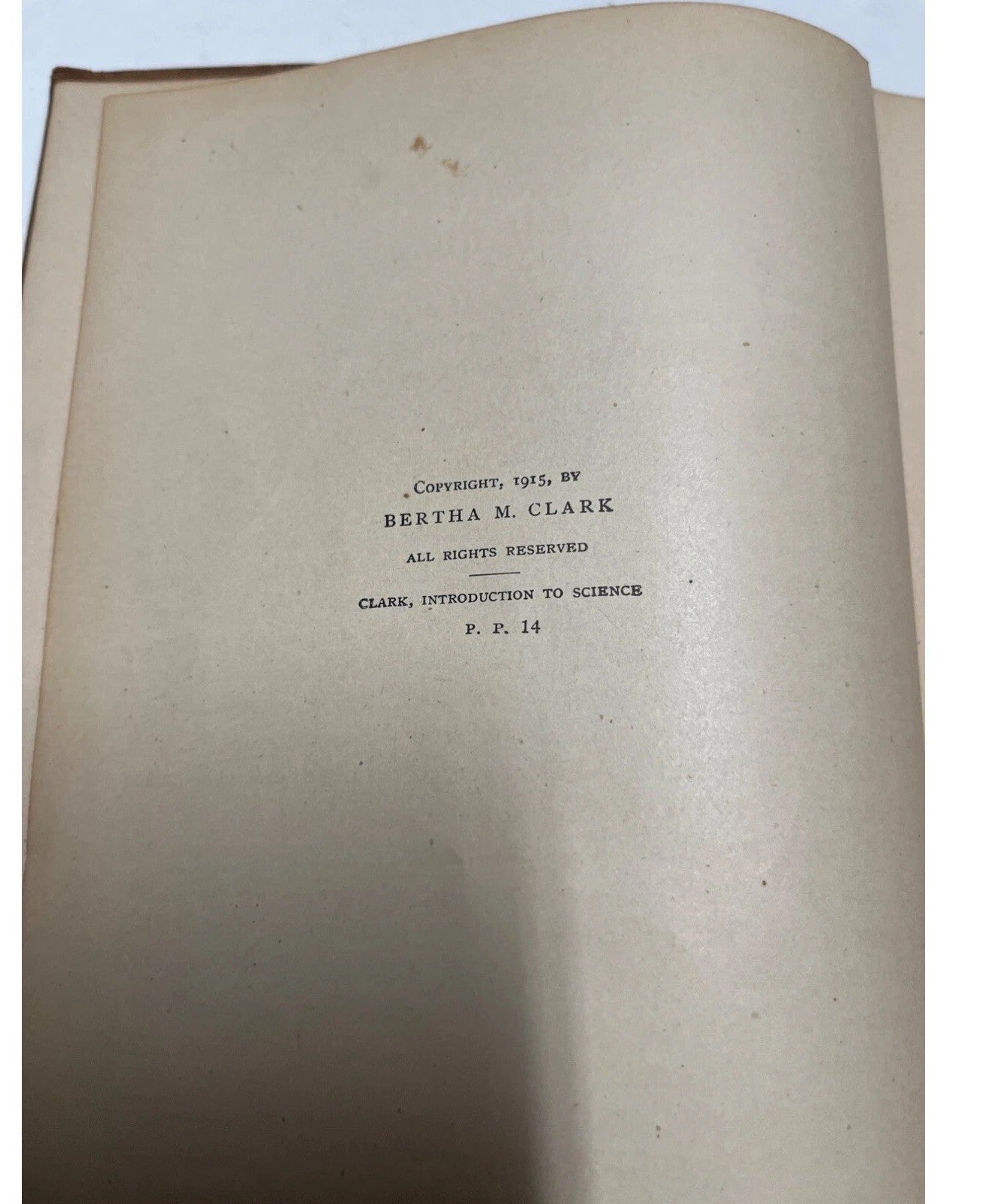 An Introduction To Science Bertha M. Clark Ph.d. 1915