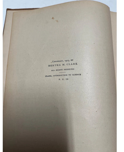 An Introduction To Science Bertha M. Clark Ph.d. 1915