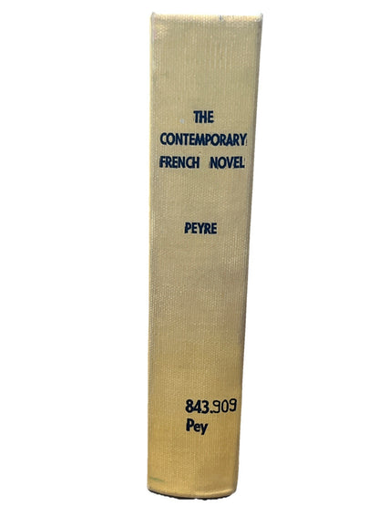 The Contemporary French Novel (Henri Peyre - 1955) HC/no DJ