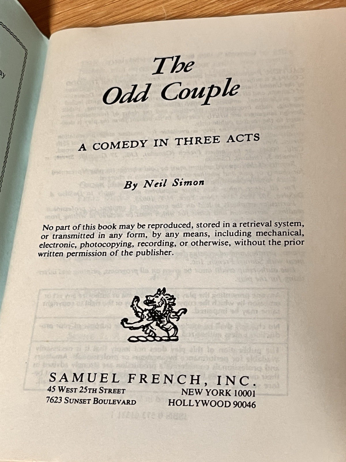 Lot of 4 Samuel French Plays - The Odd Couple| Vanities | Top Girls | Royal Fam