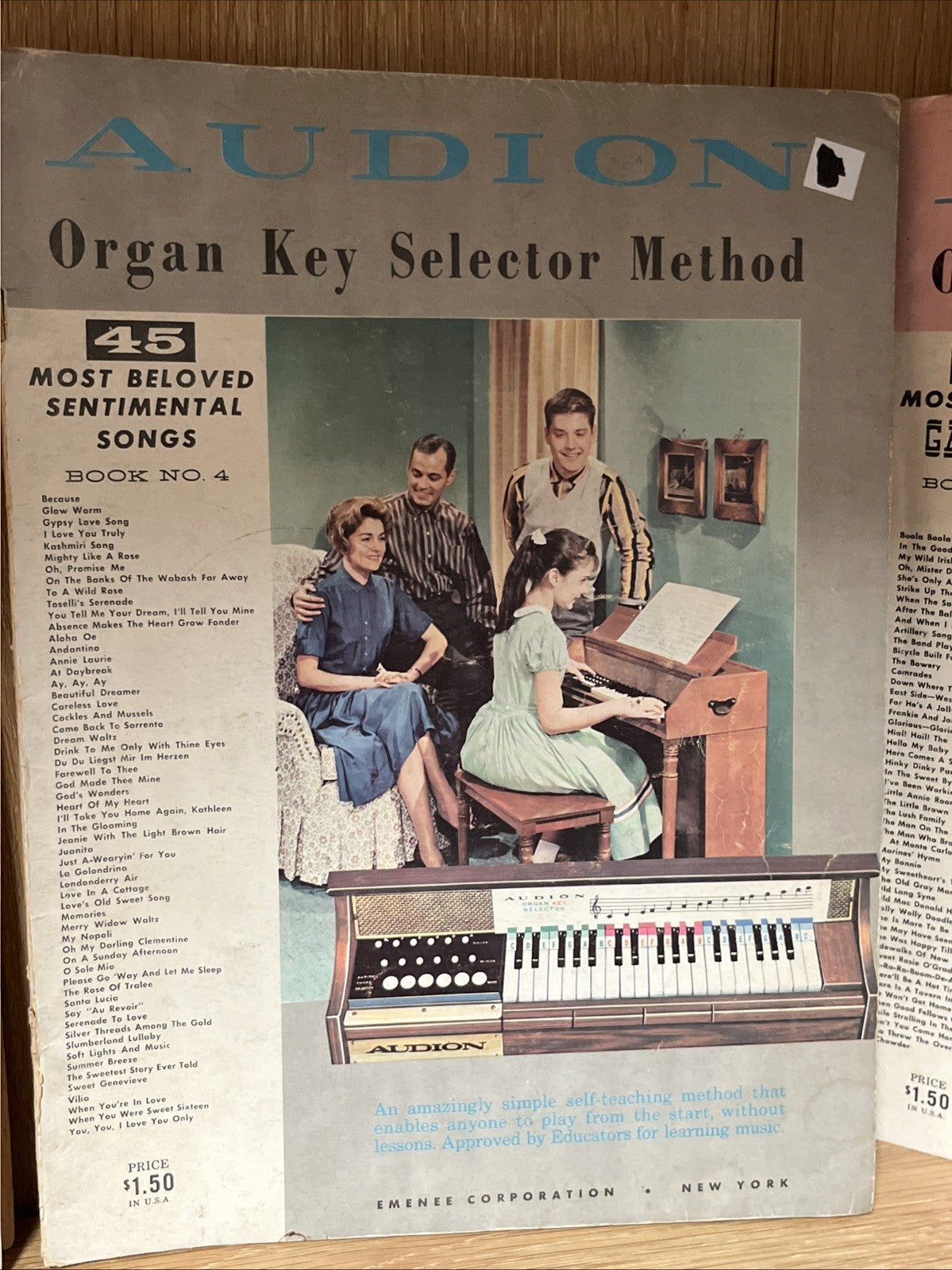 Audion Organ Key Selector Method Hit Parade Extras Book Lot /No 3, No 4, No. 5