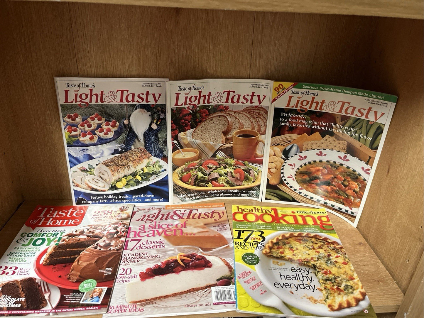 Lot of 4 Taste of Home Quick Cooking & Eating Well Magazine Back Issues