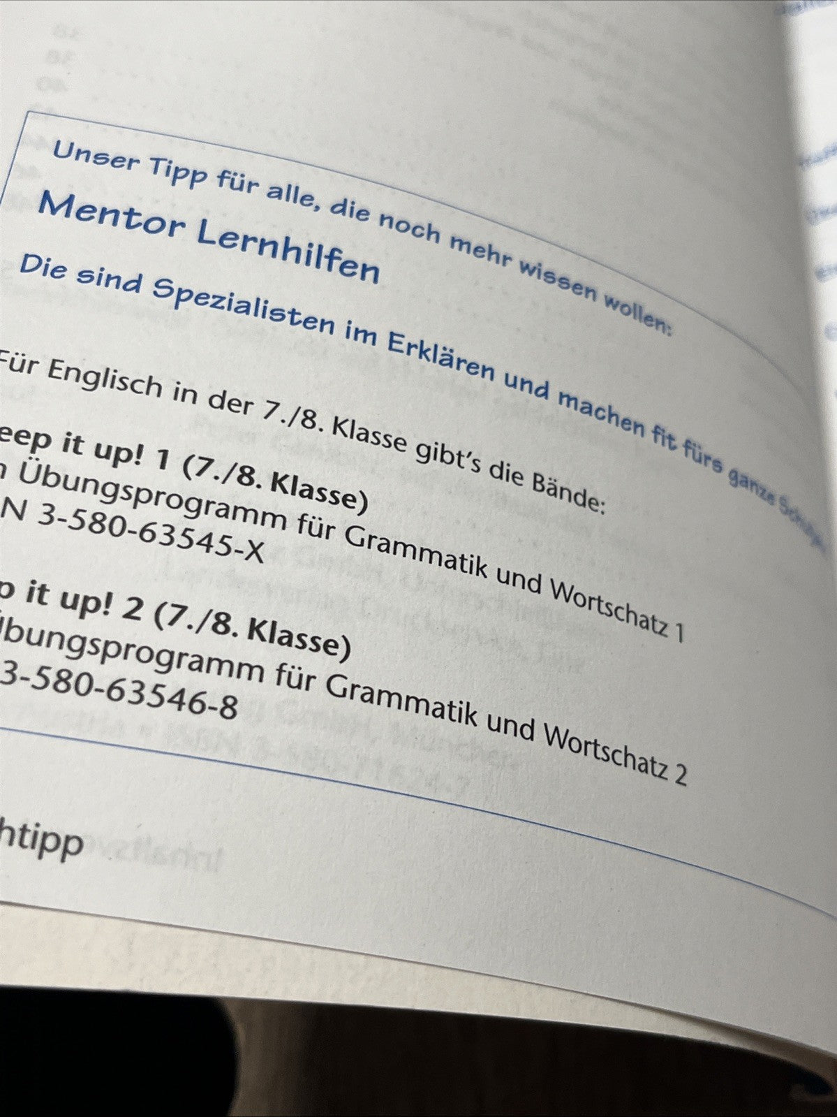 English Die Zeiten — Bildung Und Verwendung  7./8. Klasse Ubungsbuch Mentor
