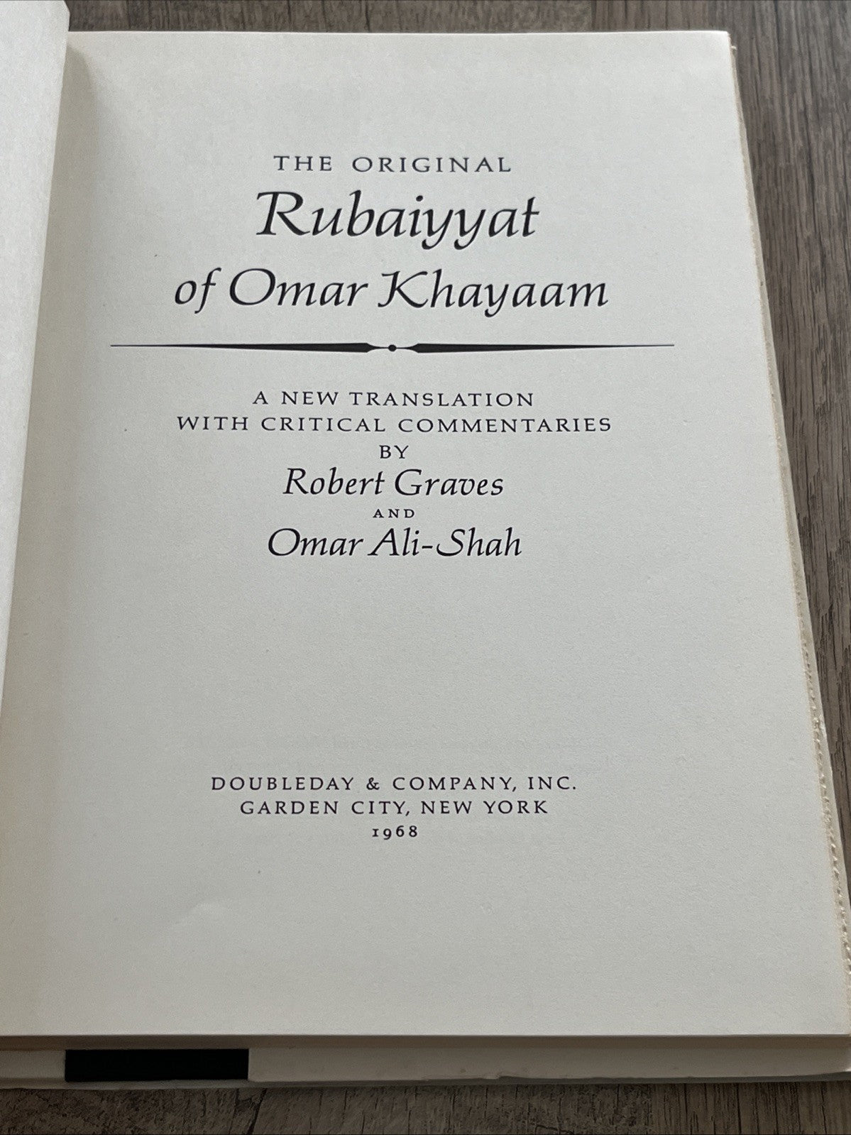 The Original Rubaiyyat of Omar Khayaam 1st Edition Hardback / Robert Graves 1967