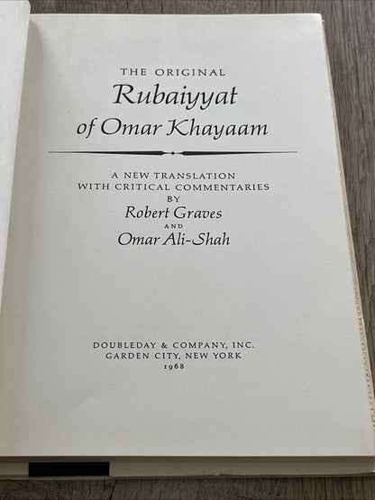 The Original Rubaiyyat of Omar Khayaam 1st Edition Hardback / Robert Graves 1967