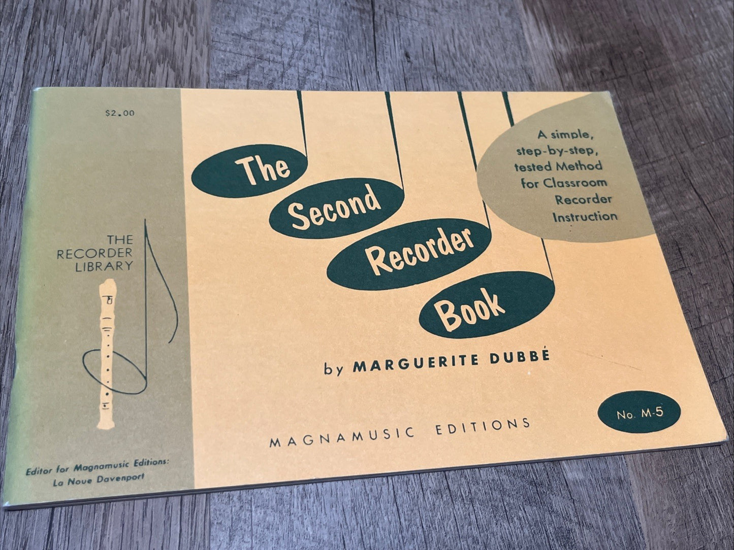 The Second Recorder Book By Marguerite Dubbe No. M-5 [Magnamusic Editions]