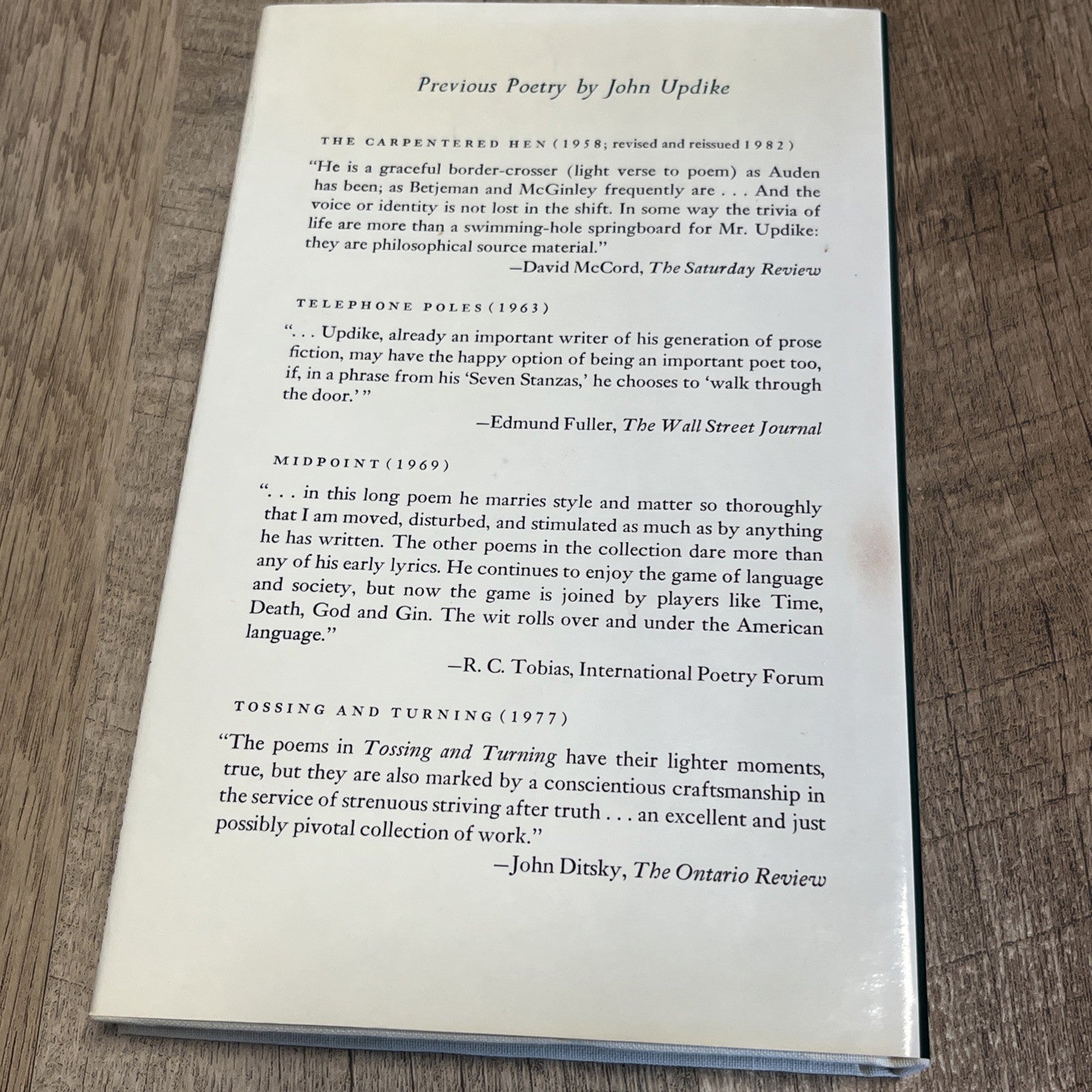 Facing Nature by John Updike (1985, Hardcover) 1st Printing VG