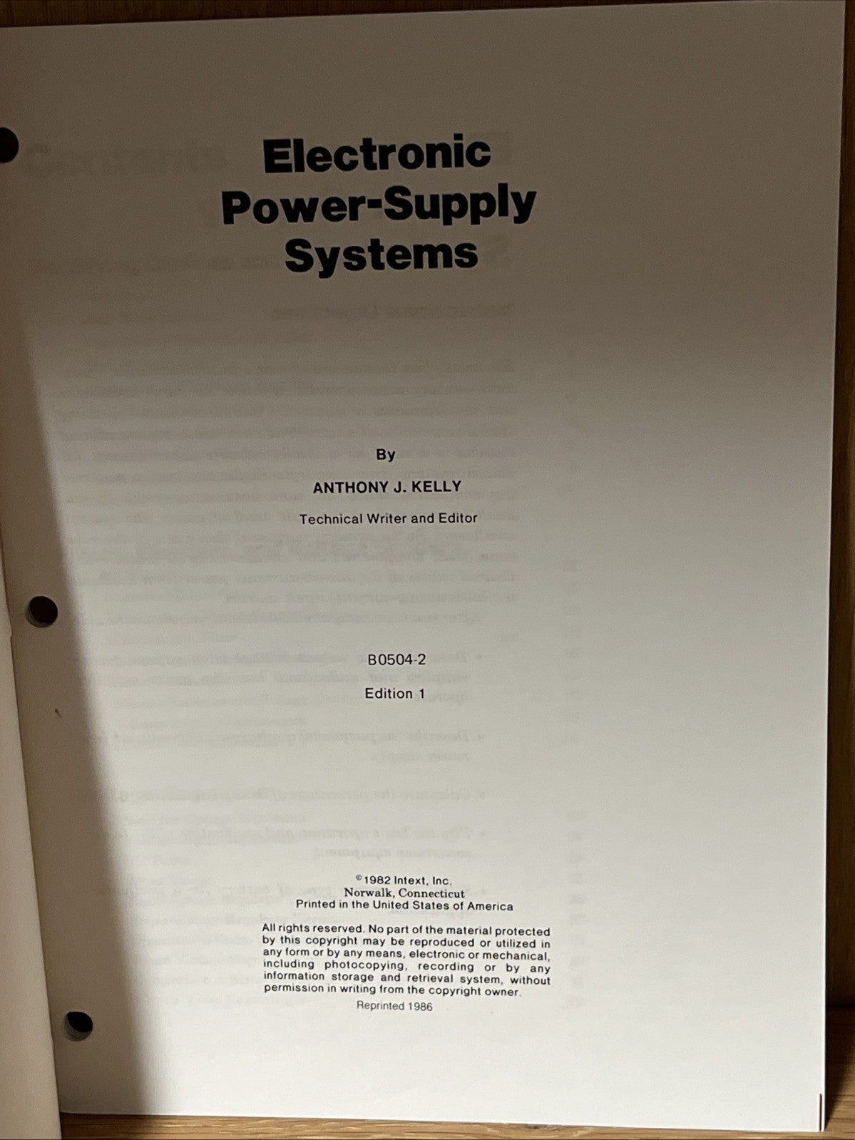 Electronic Power-Supply Systems B0504-2