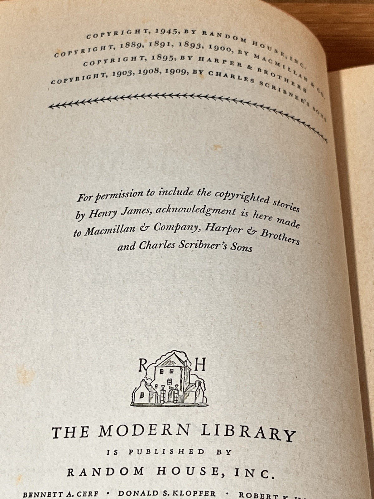 THE SHORT STORIES HENRY JAMES By Clifton Fadiman Modern Library 1909