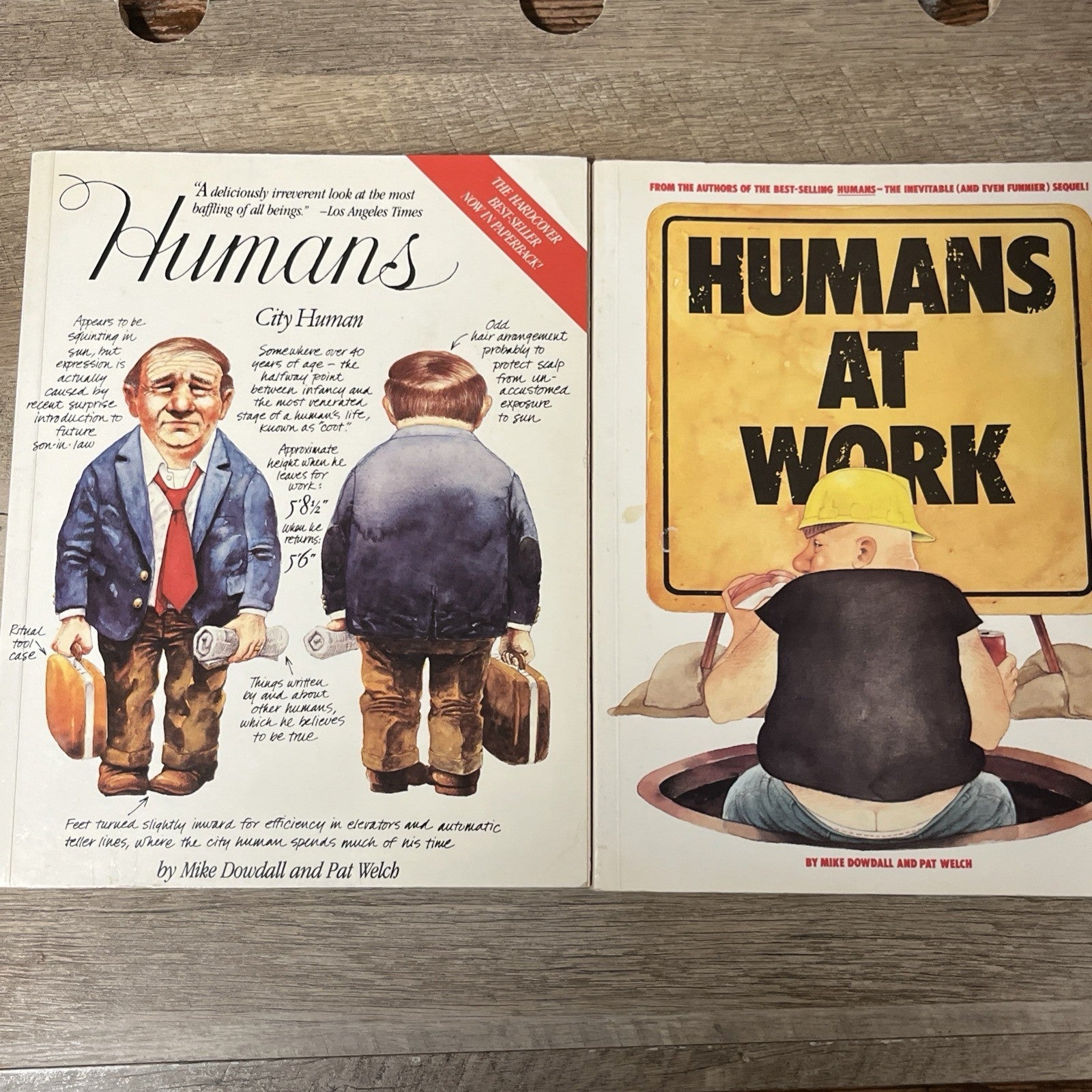 Mike Dowdall, Pat Welch, Dennis Welch HUMANS 1st Print Book Lot ( 1985-1986 )