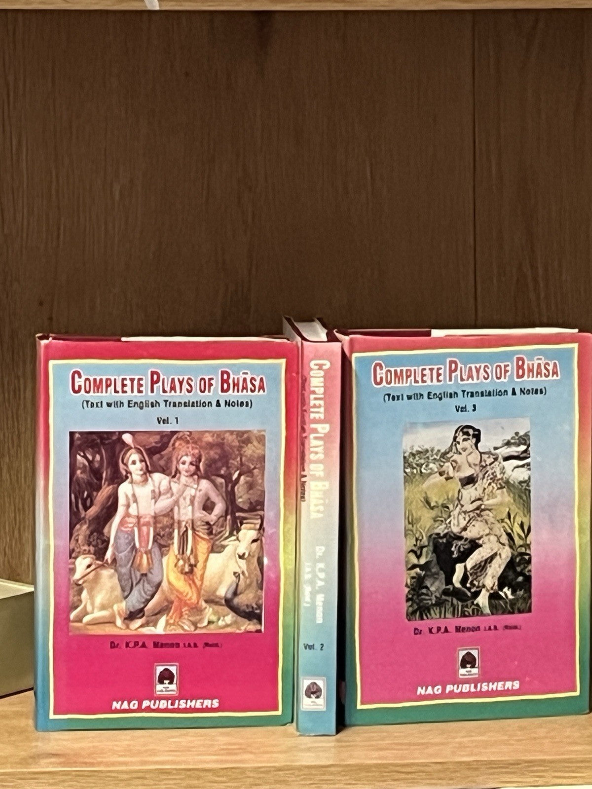 Complete Plays Of Bhasa 3 Volume Set By Dr Menon