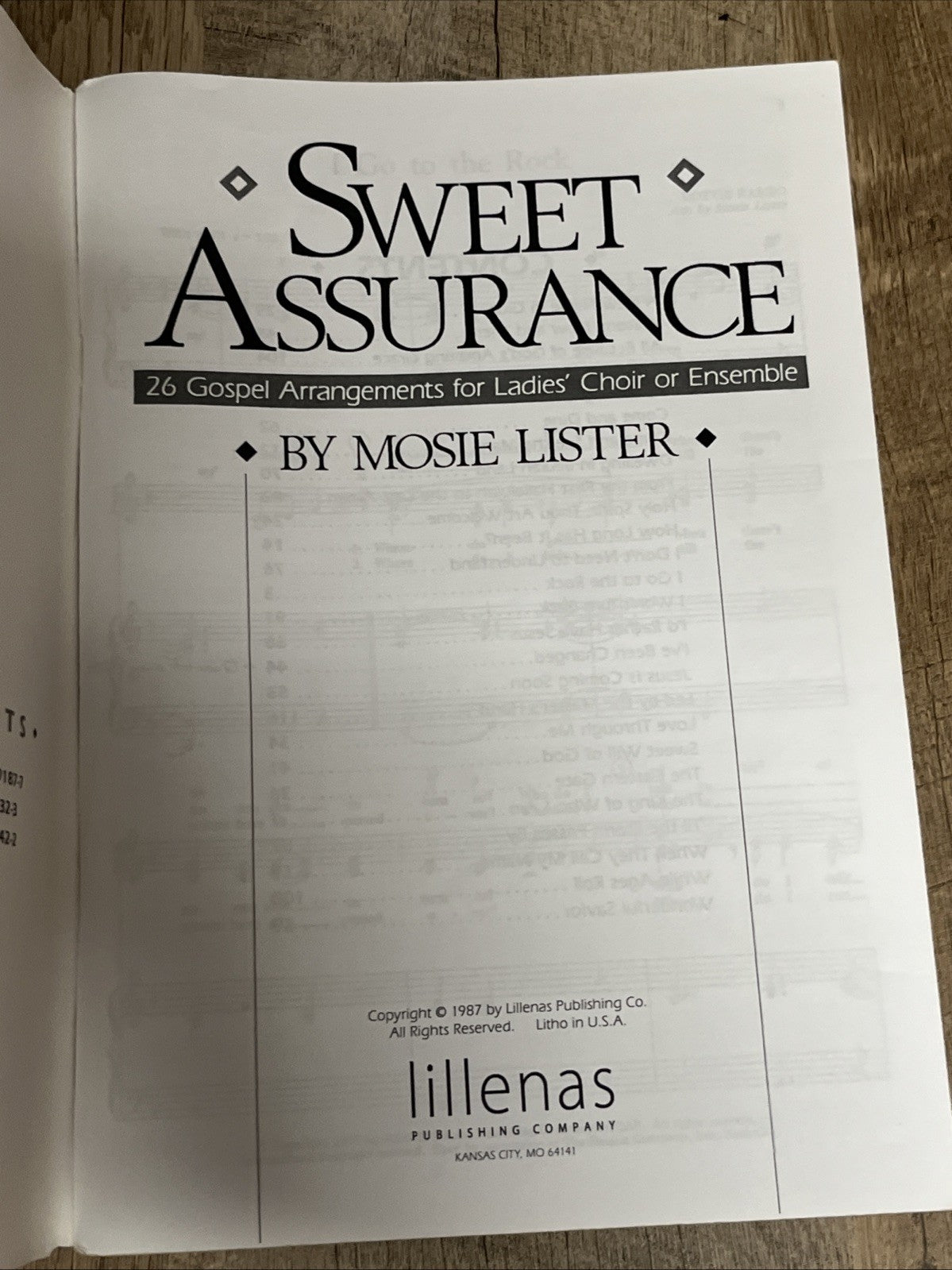 SWEET ASSURANCE 26 GOSPEL ARRANGEMENTS FOR LADIES CHOIR OR ENSEMBLE SHEET MUSIC