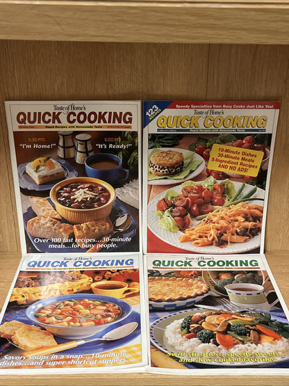 Lot of 4 Taste of Home Quick Cooking & Eating Well Magazine Back Issues