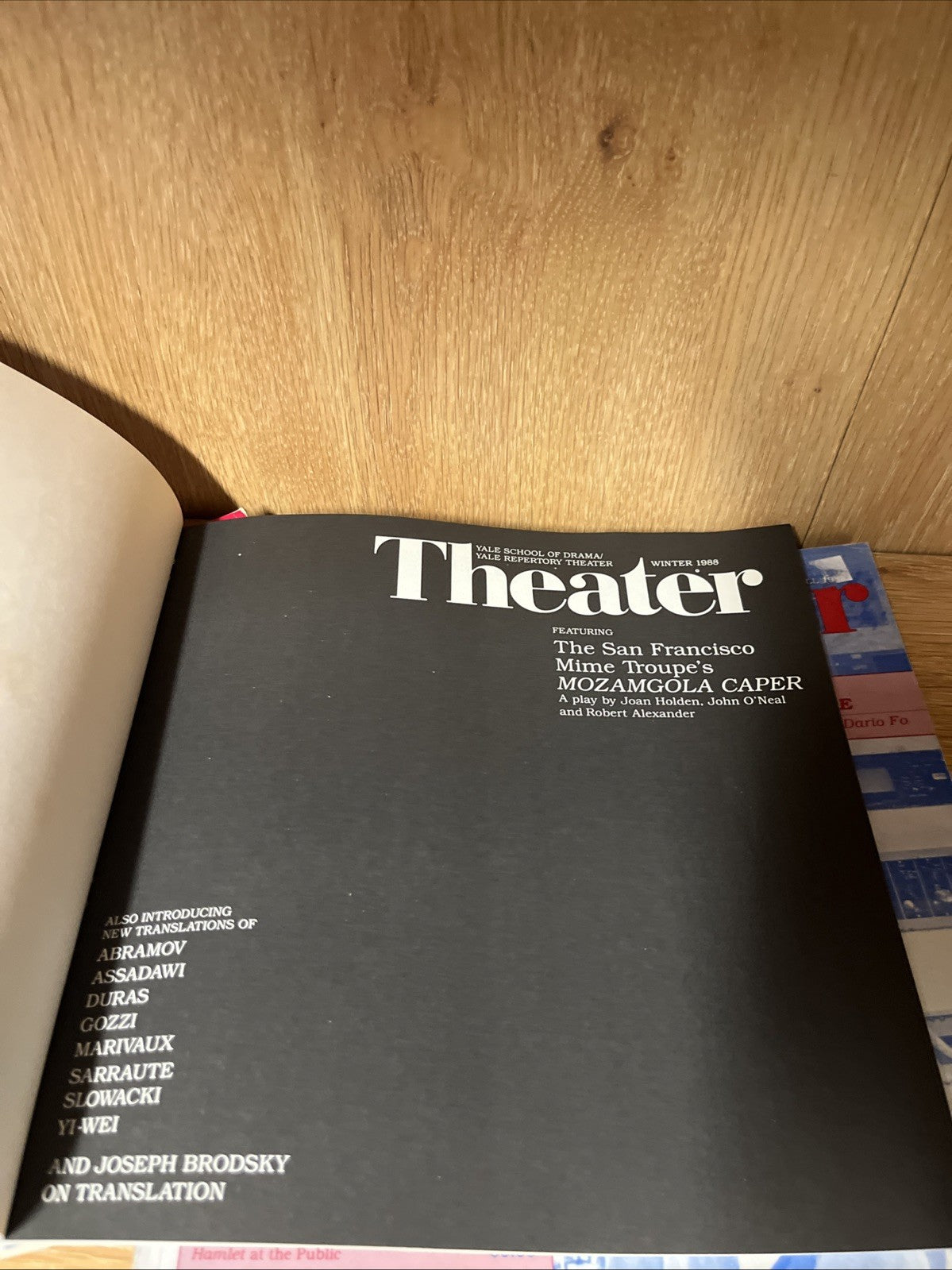 Lot of 3 THEATER Magazine Spring 1983 & 1988 Yale School Of Drama