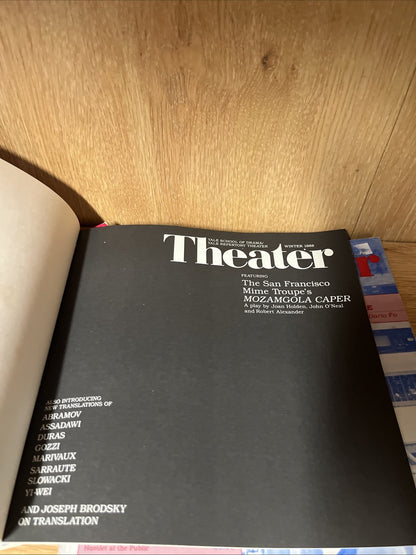 Lot of 3 THEATER Magazine Spring 1983 & 1988 Yale School Of Drama