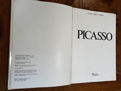 Picasso 1st Ed Palau I Fabre by Palau Fabre and Josep P. Fabre Rizzoli 1985